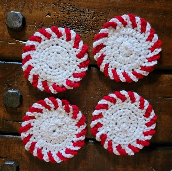 Peppermint Coasters 4 set - Picture 2 of 7